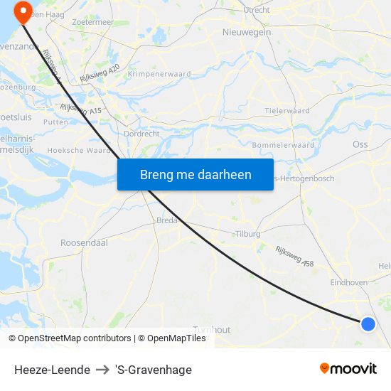 Heeze-Leende to 'S-Gravenhage map