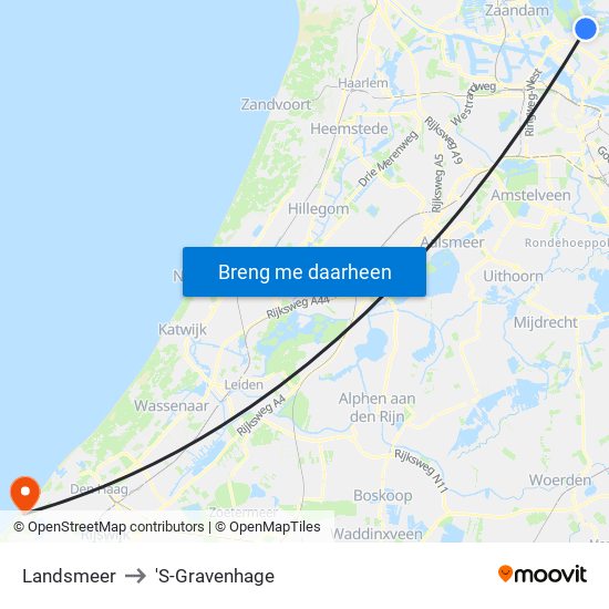Landsmeer to 'S-Gravenhage map