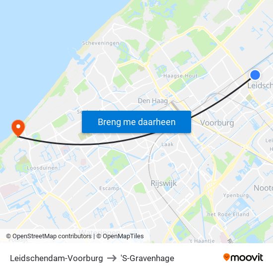 Leidschendam-Voorburg to 'S-Gravenhage map