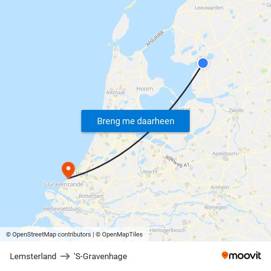 Lemsterland to 'S-Gravenhage map