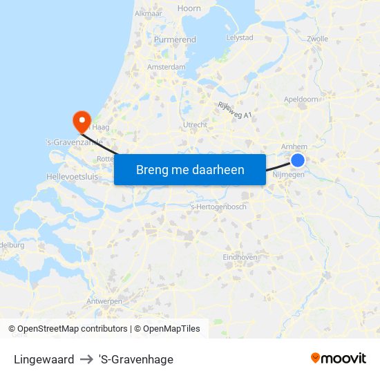 Lingewaard to 'S-Gravenhage map