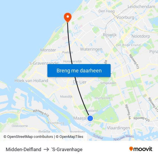 Midden-Delfland to 'S-Gravenhage map