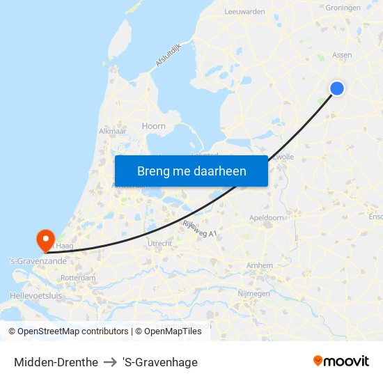 Midden-Drenthe to 'S-Gravenhage map