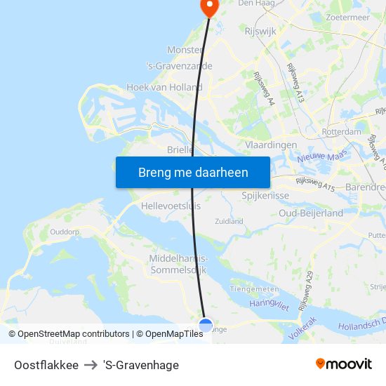 Oostflakkee to 'S-Gravenhage map