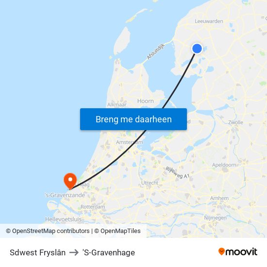 Sdwest Fryslân to 'S-Gravenhage map