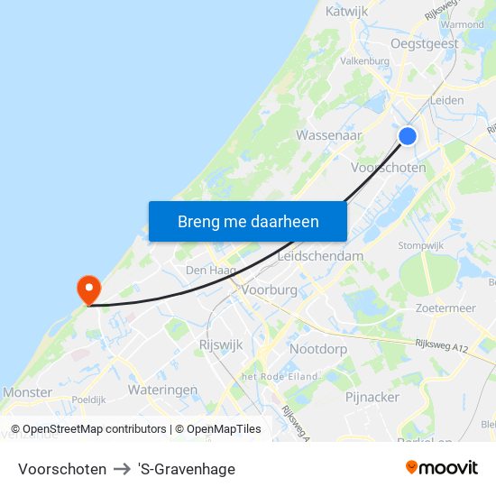 Voorschoten to 'S-Gravenhage map