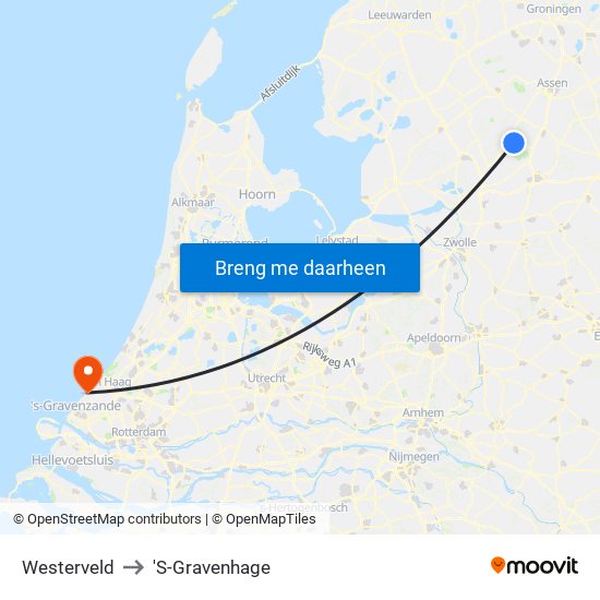 Westerveld to 'S-Gravenhage map