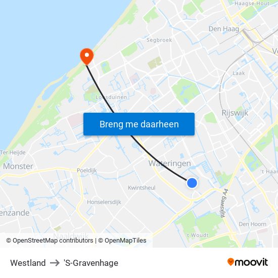 Westland to 'S-Gravenhage map