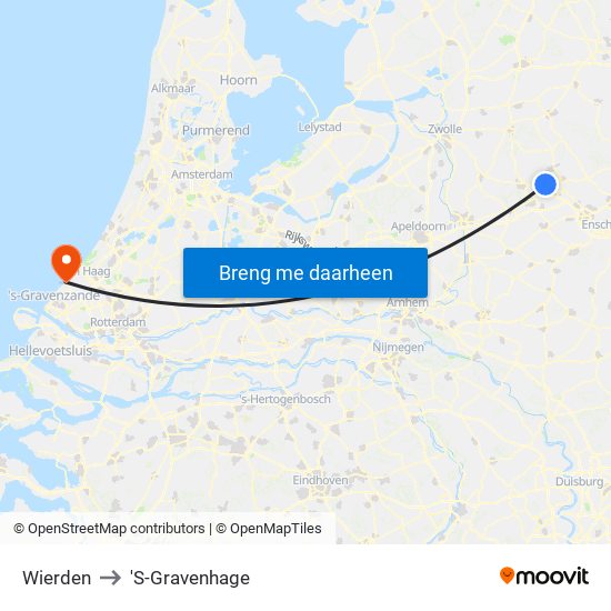 Wierden to 'S-Gravenhage map