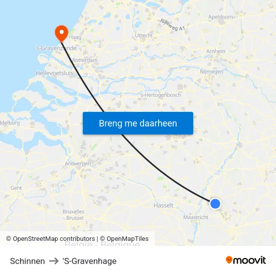 Schinnen to 'S-Gravenhage map