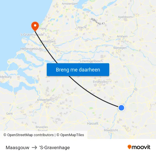 Maasgouw to 'S-Gravenhage map