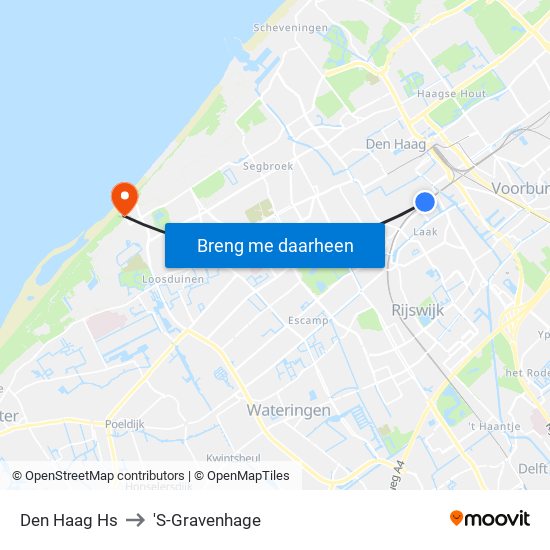 Den Haag Hs to 'S-Gravenhage map