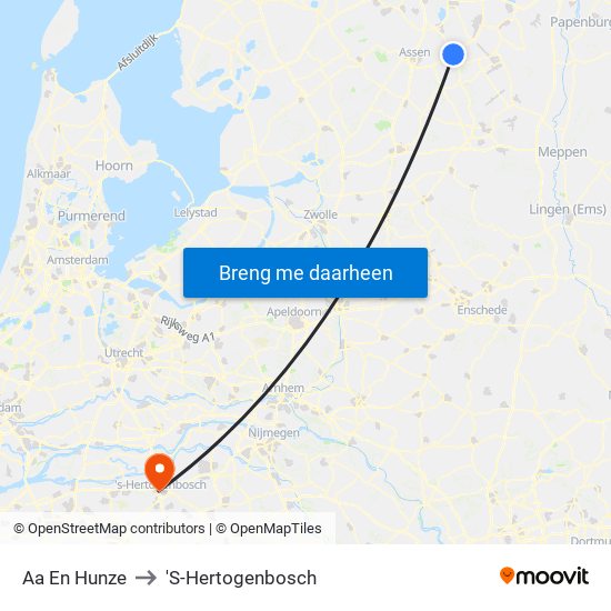 Aa En Hunze to 'S-Hertogenbosch map