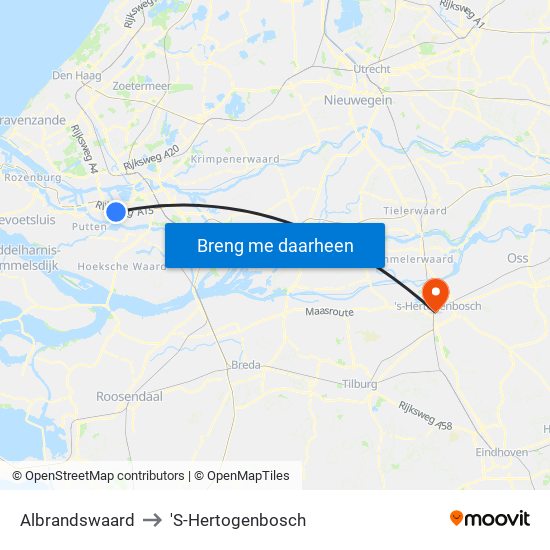 Albrandswaard to 'S-Hertogenbosch map