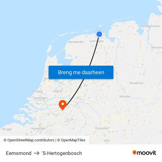 Eemsmond to 'S-Hertogenbosch map