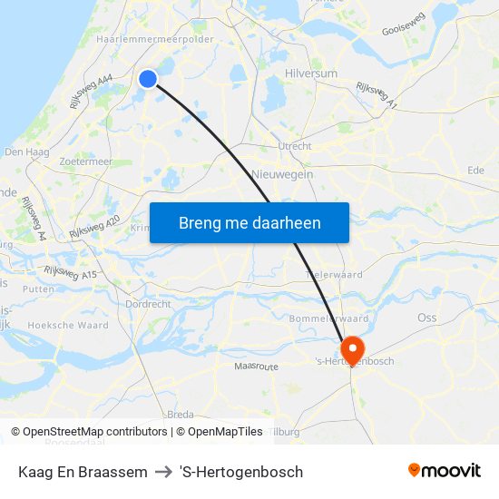Kaag En Braassem to 'S-Hertogenbosch map