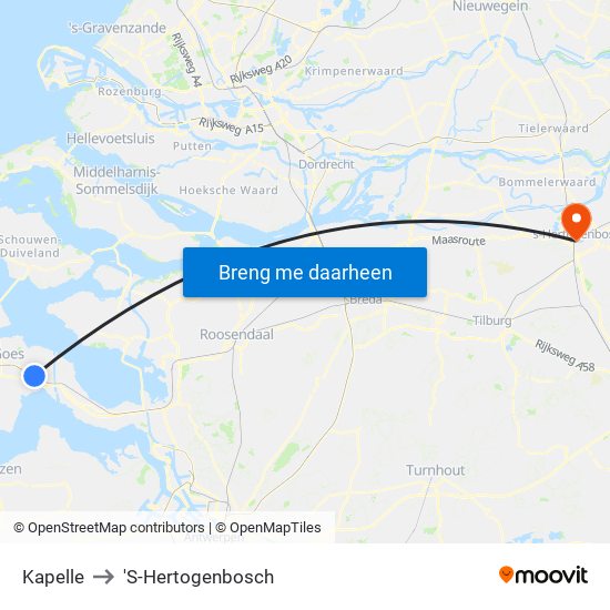 Kapelle to 'S-Hertogenbosch map