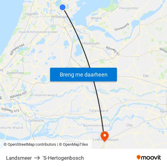 Landsmeer to 'S-Hertogenbosch map