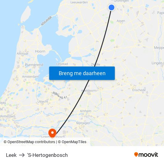 Leek to 'S-Hertogenbosch map
