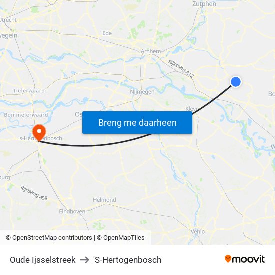 Oude Ijsselstreek to 'S-Hertogenbosch map