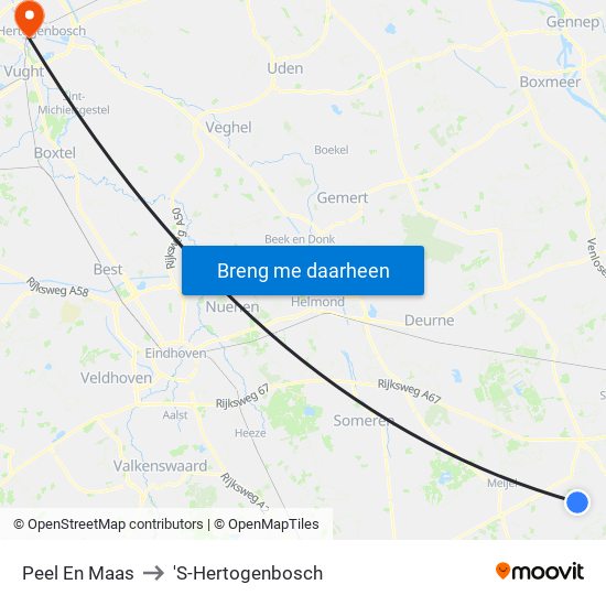 Peel En Maas to 'S-Hertogenbosch map