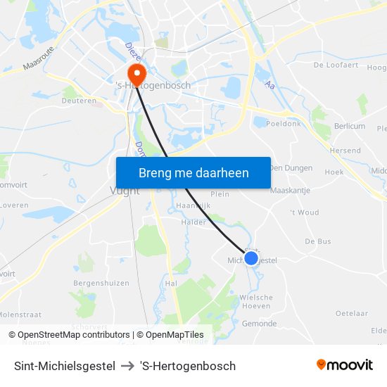 Sint-Michielsgestel to 'S-Hertogenbosch map
