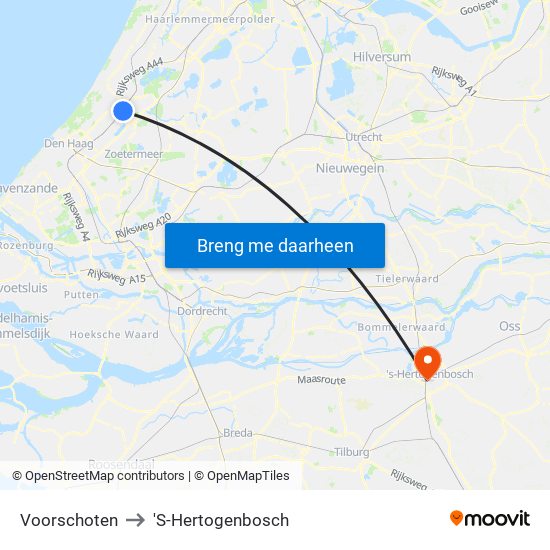 Voorschoten to 'S-Hertogenbosch map