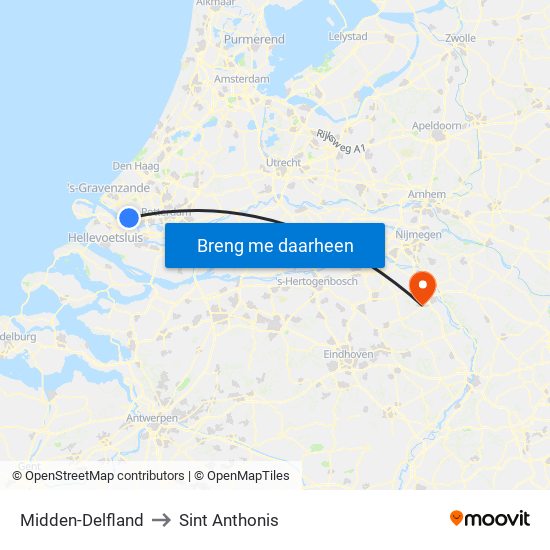 Midden-Delfland to Sint Anthonis map
