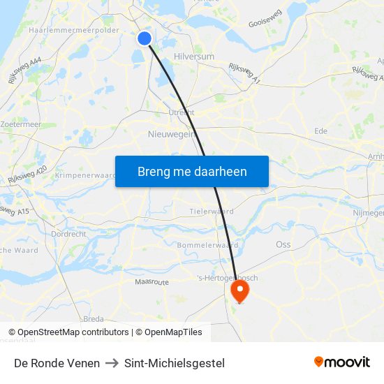 De Ronde Venen to Sint-Michielsgestel map