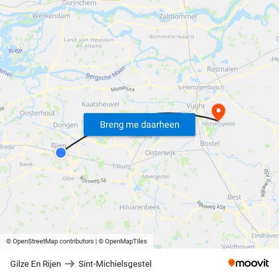 Gilze En Rijen to Sint-Michielsgestel map