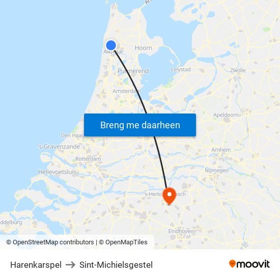 Harenkarspel to Sint-Michielsgestel map