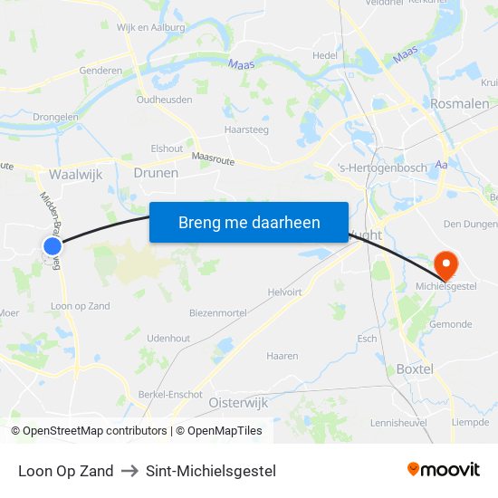 Loon Op Zand to Sint-Michielsgestel map