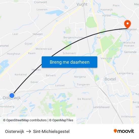 Oisterwijk to Sint-Michielsgestel map