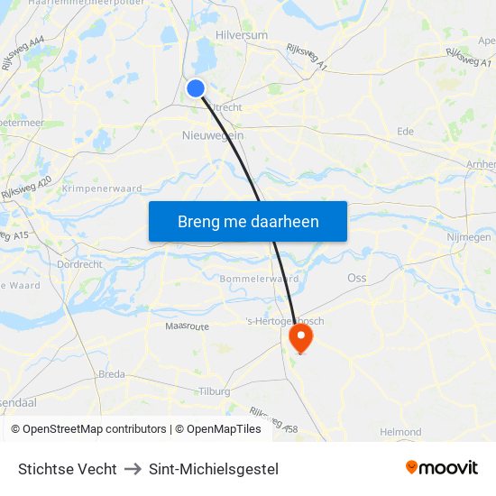 Stichtse Vecht to Sint-Michielsgestel map