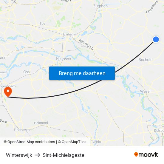 Winterswijk to Sint-Michielsgestel map