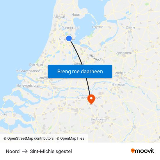 Noord to Sint-Michielsgestel map