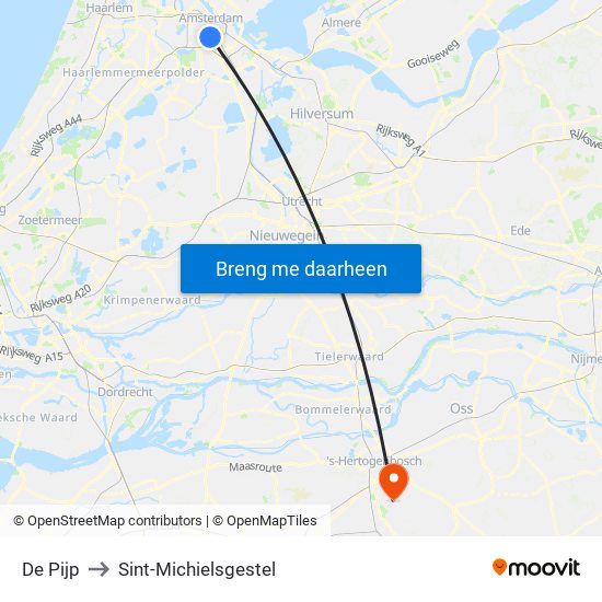 De Pijp to Sint-Michielsgestel map