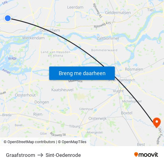 Graafstroom to Sint-Oedenrode map