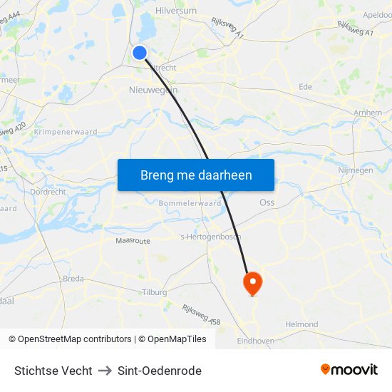 Stichtse Vecht to Sint-Oedenrode map