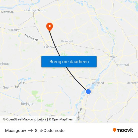 Maasgouw to Sint-Oedenrode map