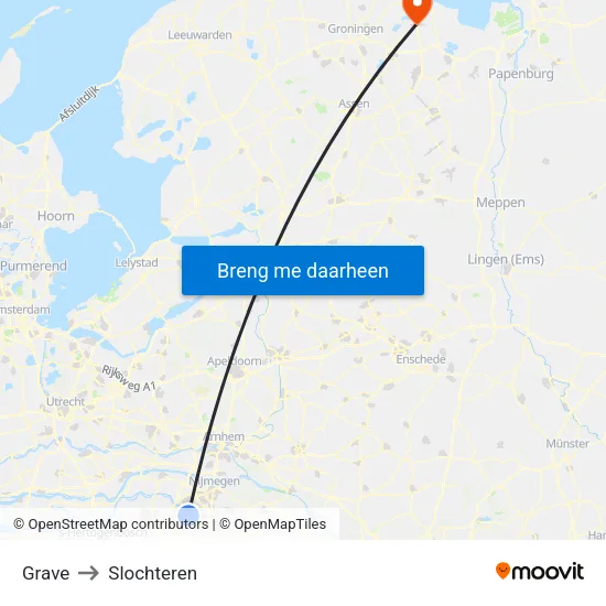 Grave to Slochteren map