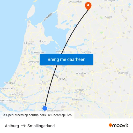 Aalburg to Smallingerland map