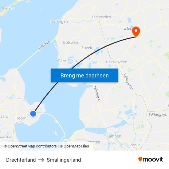 Drechterland to Smallingerland map