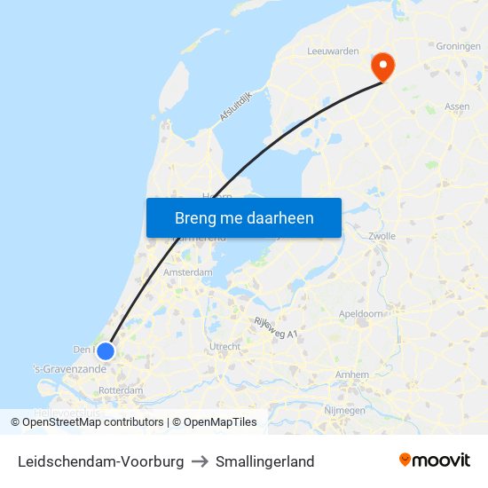 Leidschendam-Voorburg to Smallingerland map