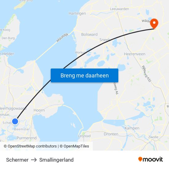 Schermer to Smallingerland map