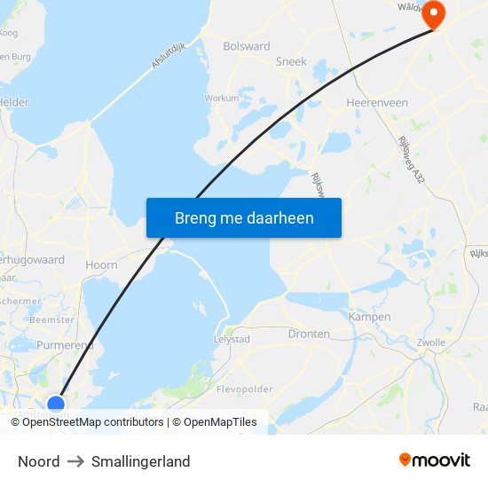 Noord to Smallingerland map