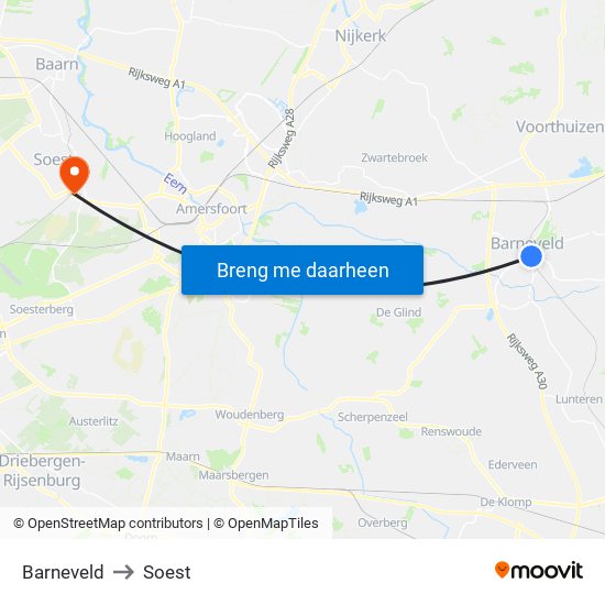 Barneveld to Soest map