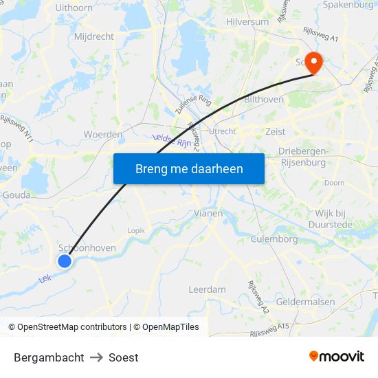 Bergambacht to Soest map