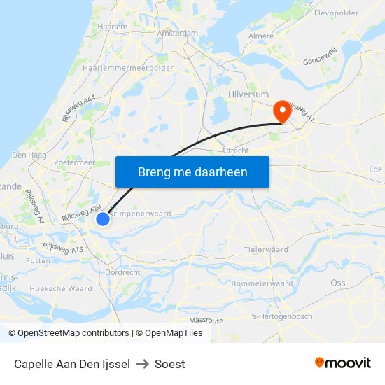 Capelle Aan Den Ijssel to Soest map