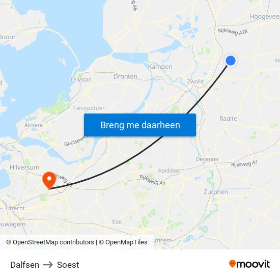 Dalfsen to Soest map